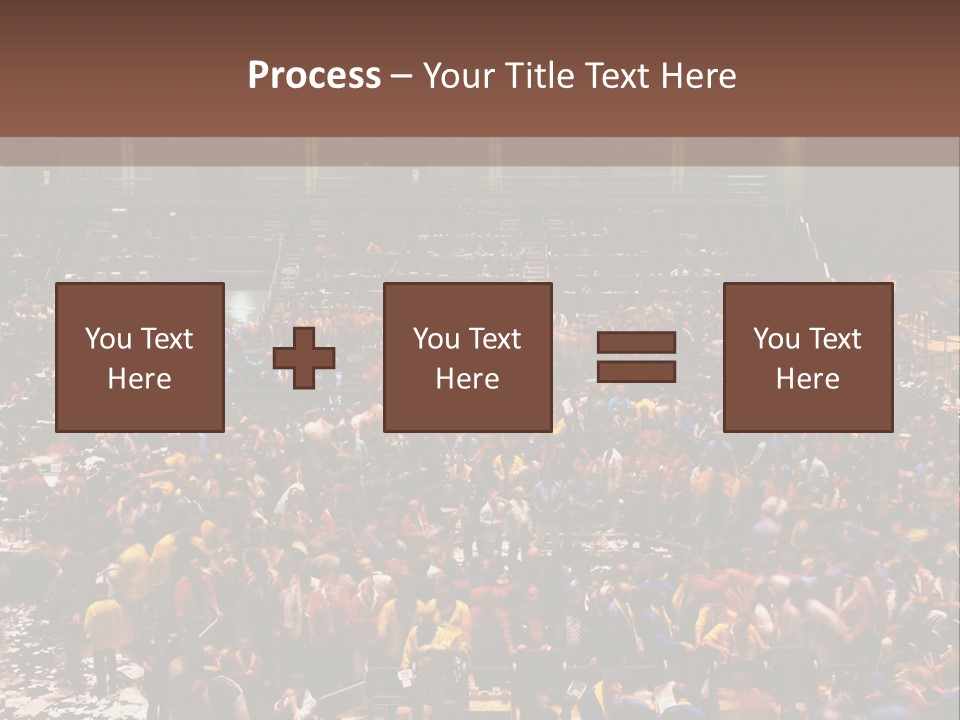 A Large Group Of People In A Large Auditorium PowerPoint Template