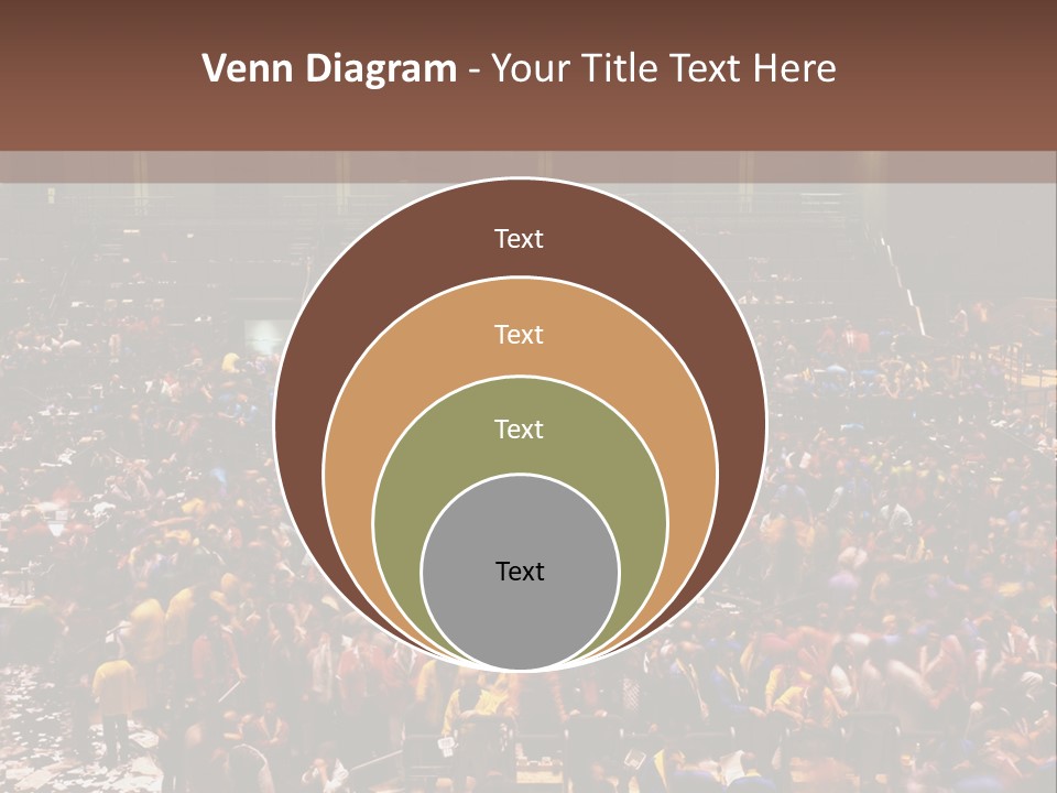 A Large Group Of People In A Large Auditorium PowerPoint Template