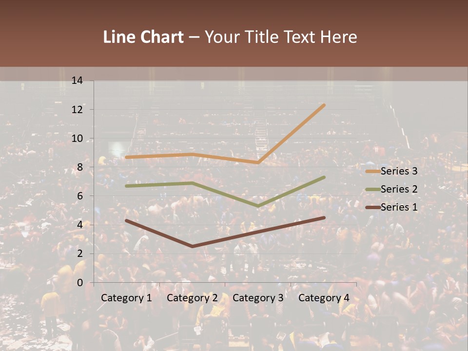 A Large Group Of People In A Large Auditorium PowerPoint Template