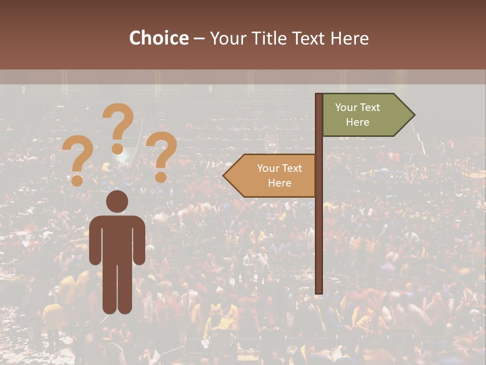 A Large Group Of People In A Large Auditorium PowerPoint Template