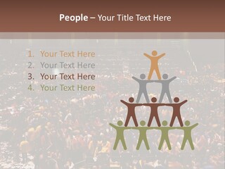 A Large Group Of People In A Large Auditorium PowerPoint Template