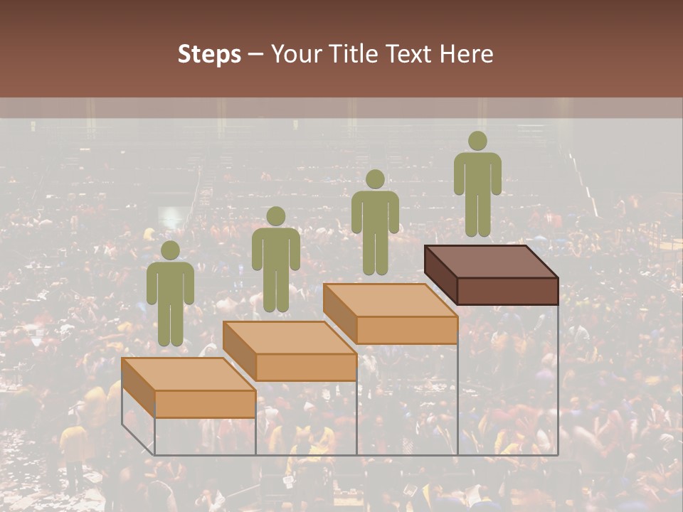 A Large Group Of People In A Large Auditorium PowerPoint Template