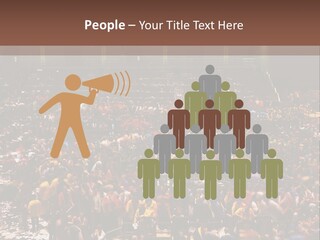 A Large Group Of People In A Large Auditorium PowerPoint Template