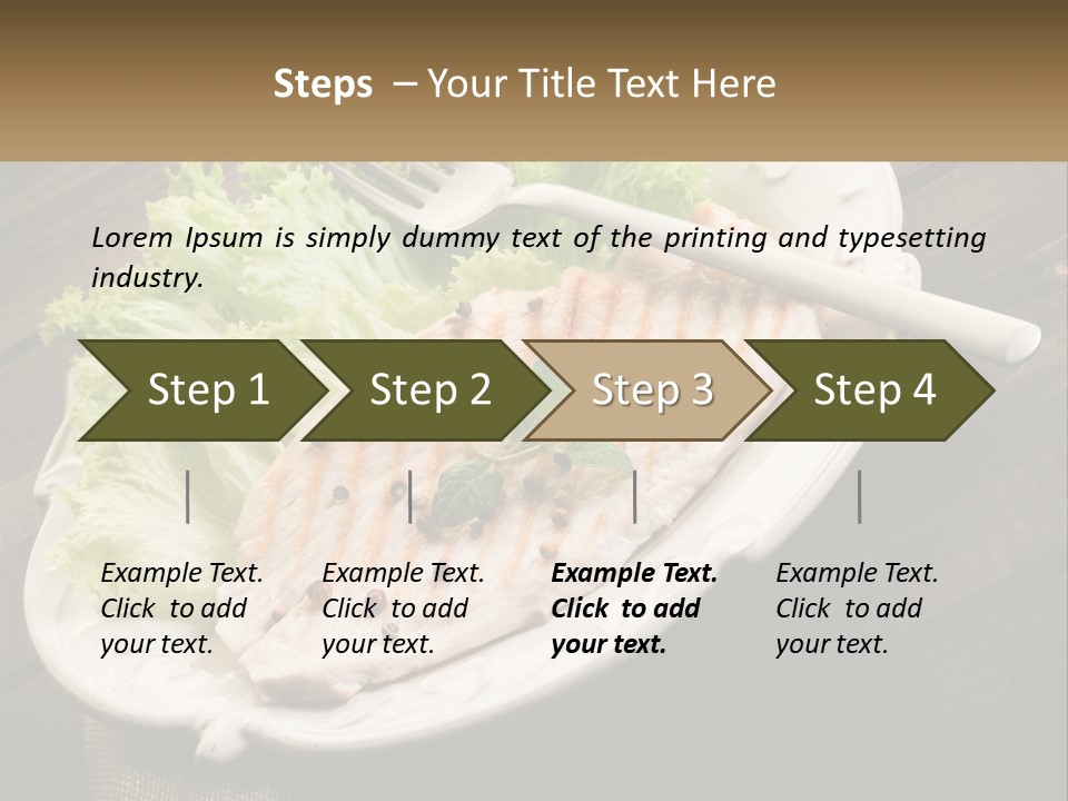 A White Plate Topped With A Piece Of Fish Next To Lettuce PowerPoint Template