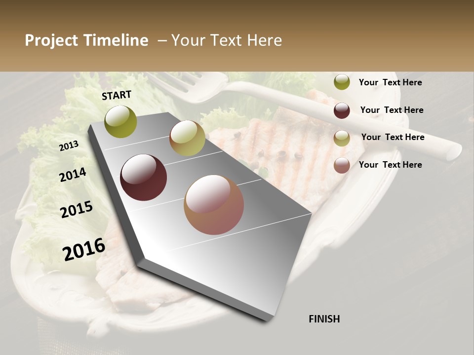 A White Plate Topped With A Piece Of Fish Next To Lettuce PowerPoint Template