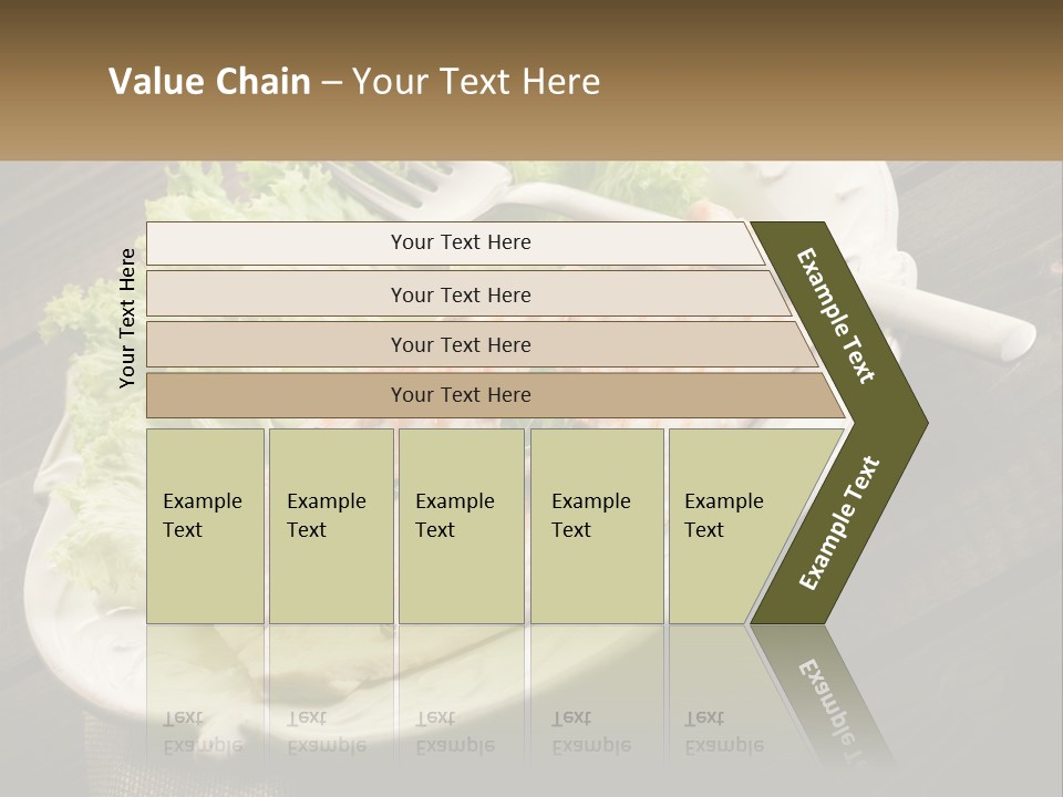 A White Plate Topped With A Piece Of Fish Next To Lettuce PowerPoint Template