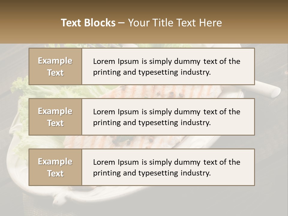 A White Plate Topped With A Piece Of Fish Next To Lettuce PowerPoint Template