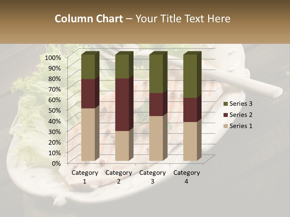 A White Plate Topped With A Piece Of Fish Next To Lettuce PowerPoint Template