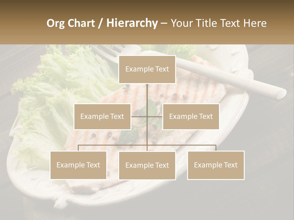 A White Plate Topped With A Piece Of Fish Next To Lettuce PowerPoint Template