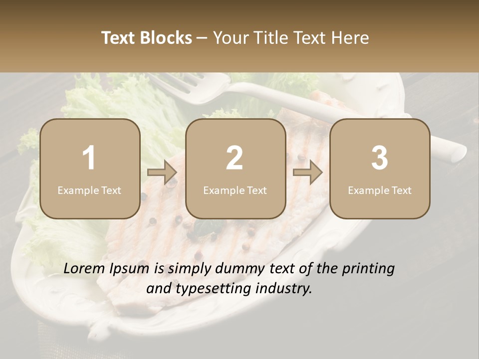 A White Plate Topped With A Piece Of Fish Next To Lettuce PowerPoint Template