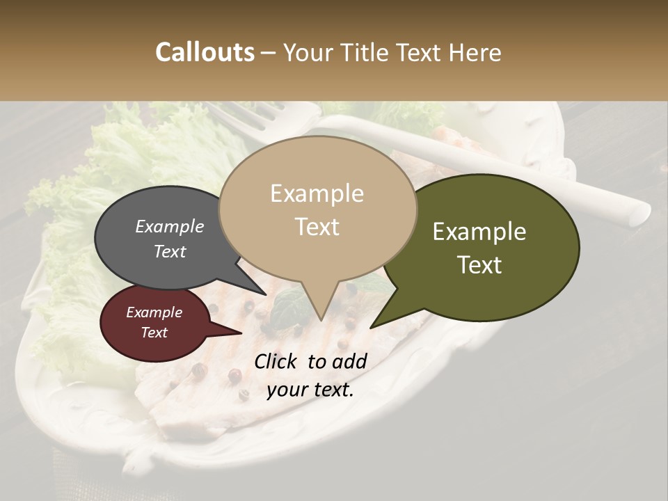 A White Plate Topped With A Piece Of Fish Next To Lettuce PowerPoint Template