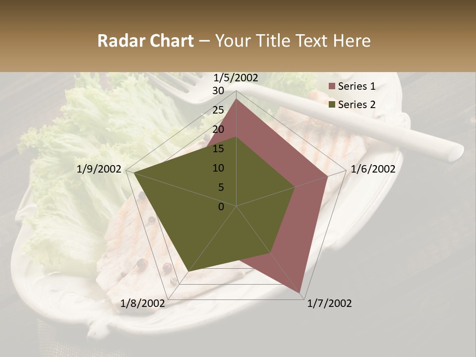 A White Plate Topped With A Piece Of Fish Next To Lettuce PowerPoint Template