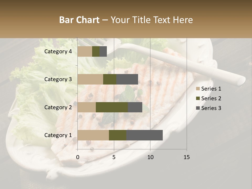 A White Plate Topped With A Piece Of Fish Next To Lettuce PowerPoint Template