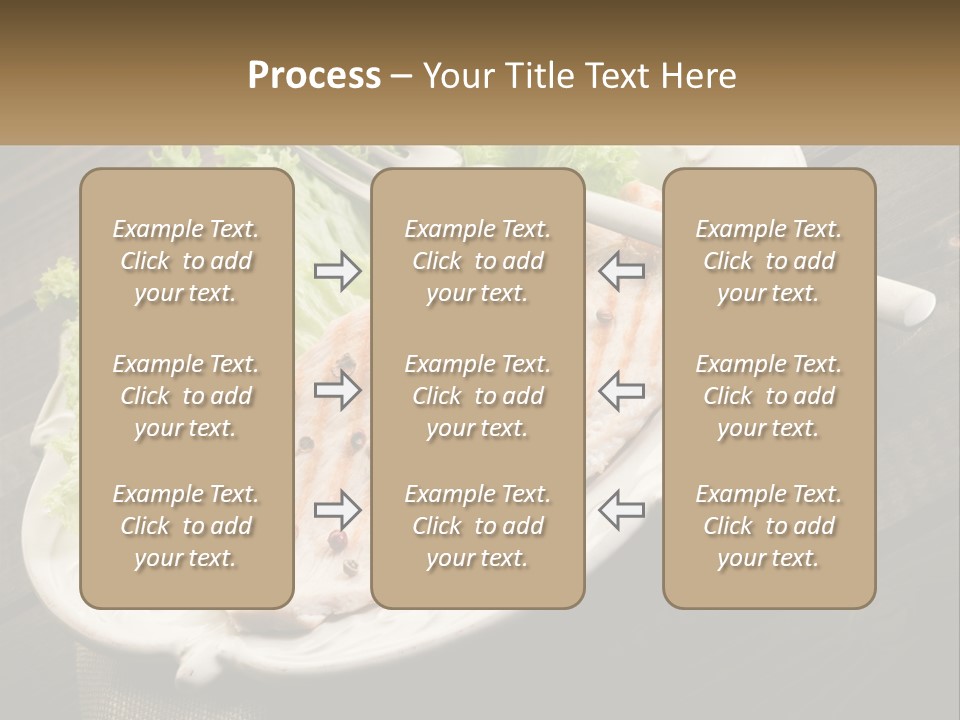 A White Plate Topped With A Piece Of Fish Next To Lettuce PowerPoint Template