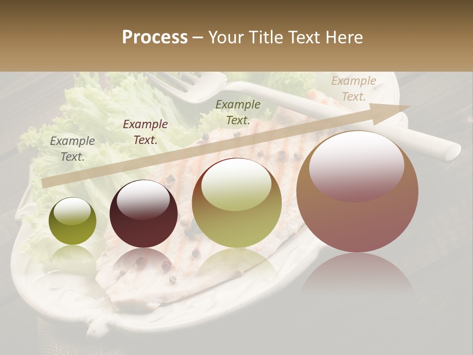 A White Plate Topped With A Piece Of Fish Next To Lettuce PowerPoint Template