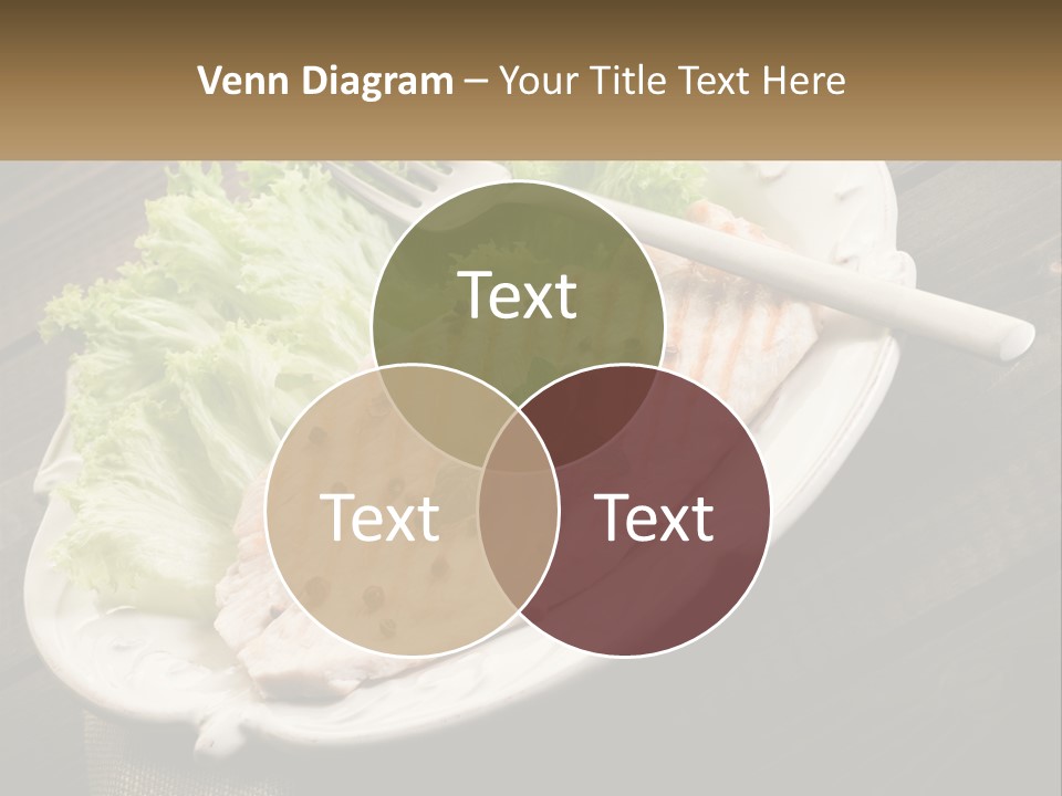 A White Plate Topped With A Piece Of Fish Next To Lettuce PowerPoint Template