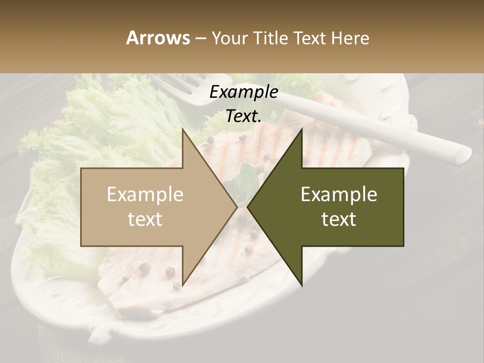 A White Plate Topped With A Piece Of Fish Next To Lettuce PowerPoint Template