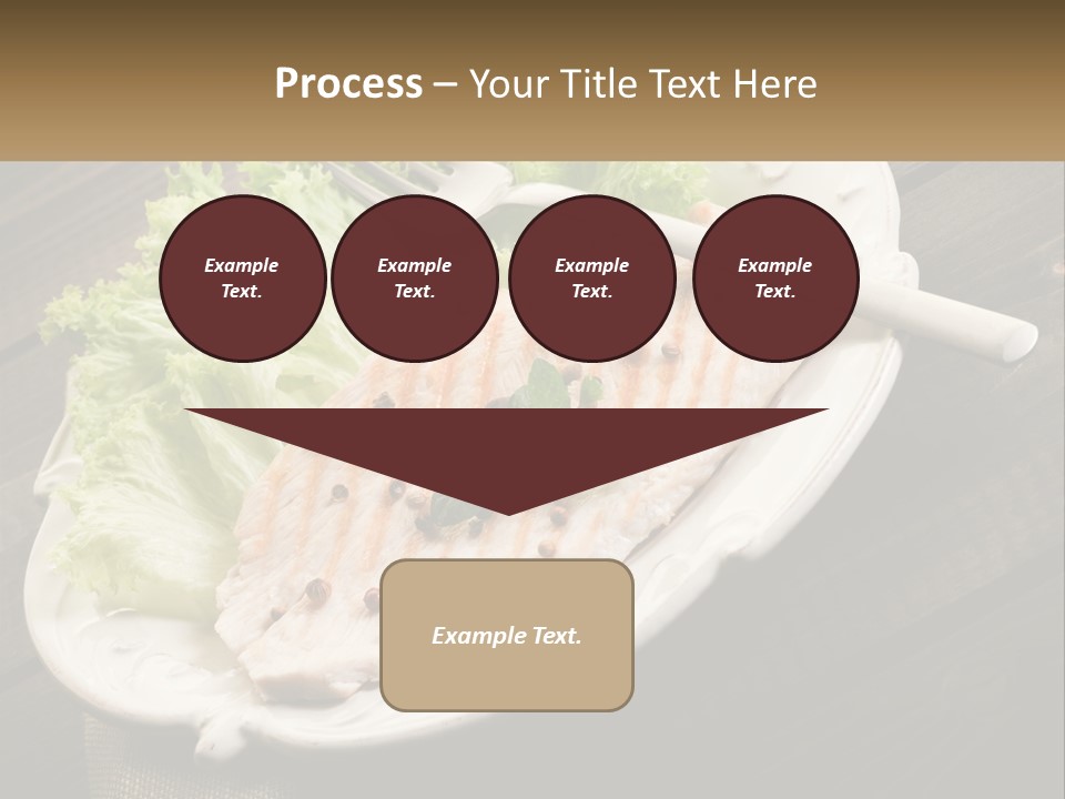 A White Plate Topped With A Piece Of Fish Next To Lettuce PowerPoint Template