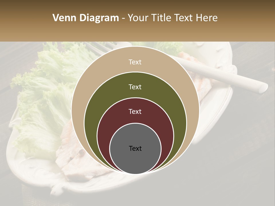 A White Plate Topped With A Piece Of Fish Next To Lettuce PowerPoint Template