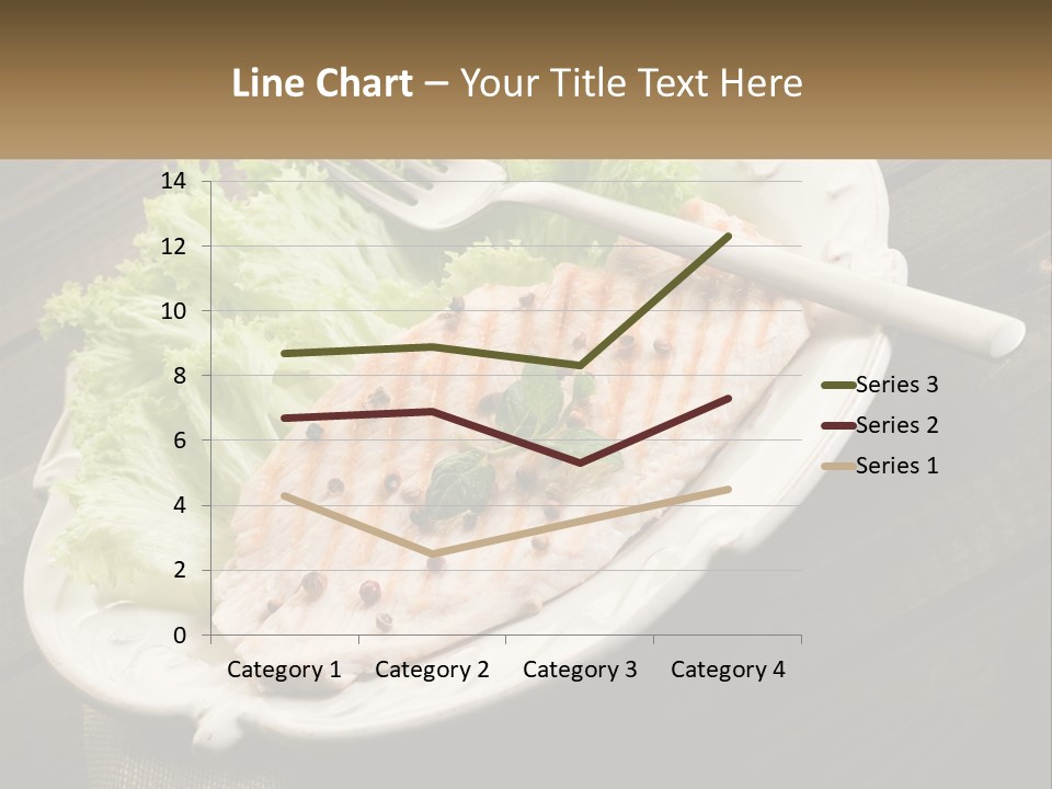 A White Plate Topped With A Piece Of Fish Next To Lettuce PowerPoint Template