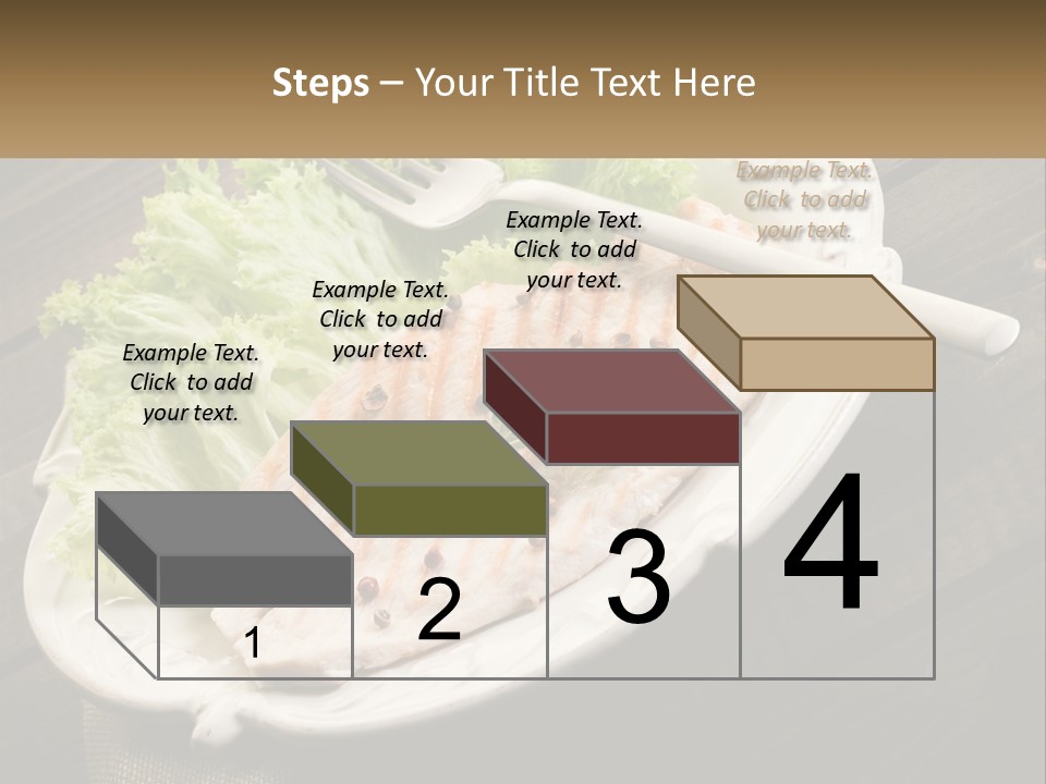 A White Plate Topped With A Piece Of Fish Next To Lettuce PowerPoint Template