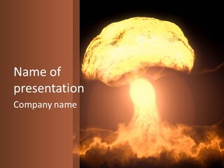A Nuclear Powerpoint Presentation Is Shown PowerPoint Template