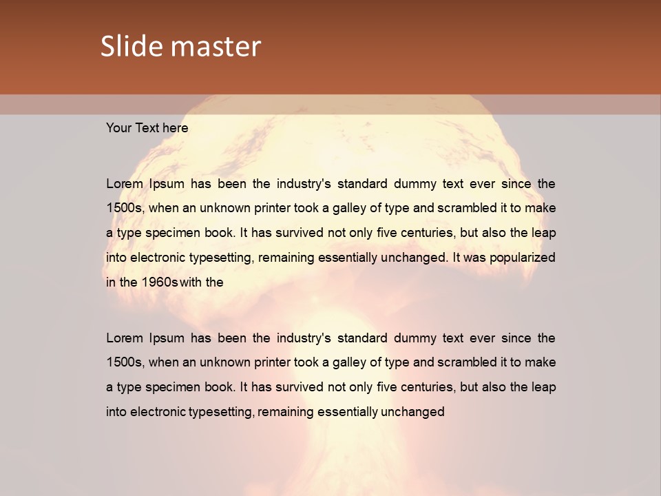 A Nuclear Powerpoint Presentation Is Shown PowerPoint Template