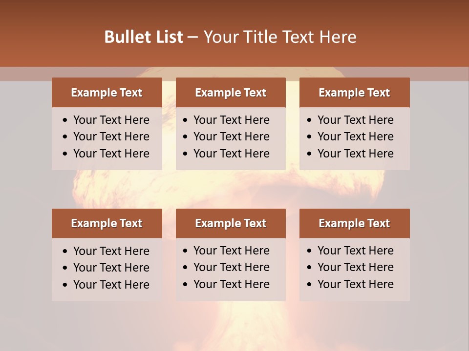 A Nuclear Powerpoint Presentation Is Shown PowerPoint Template