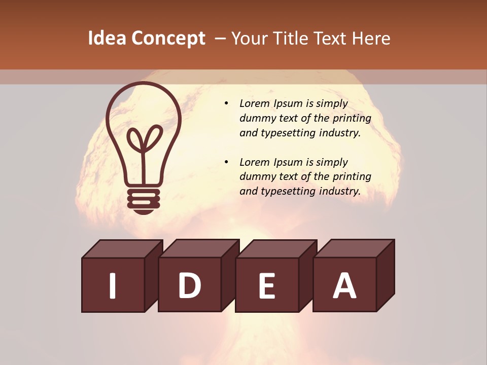 A Nuclear Powerpoint Presentation Is Shown PowerPoint Template