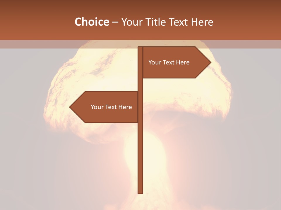 A Nuclear Powerpoint Presentation Is Shown PowerPoint Template