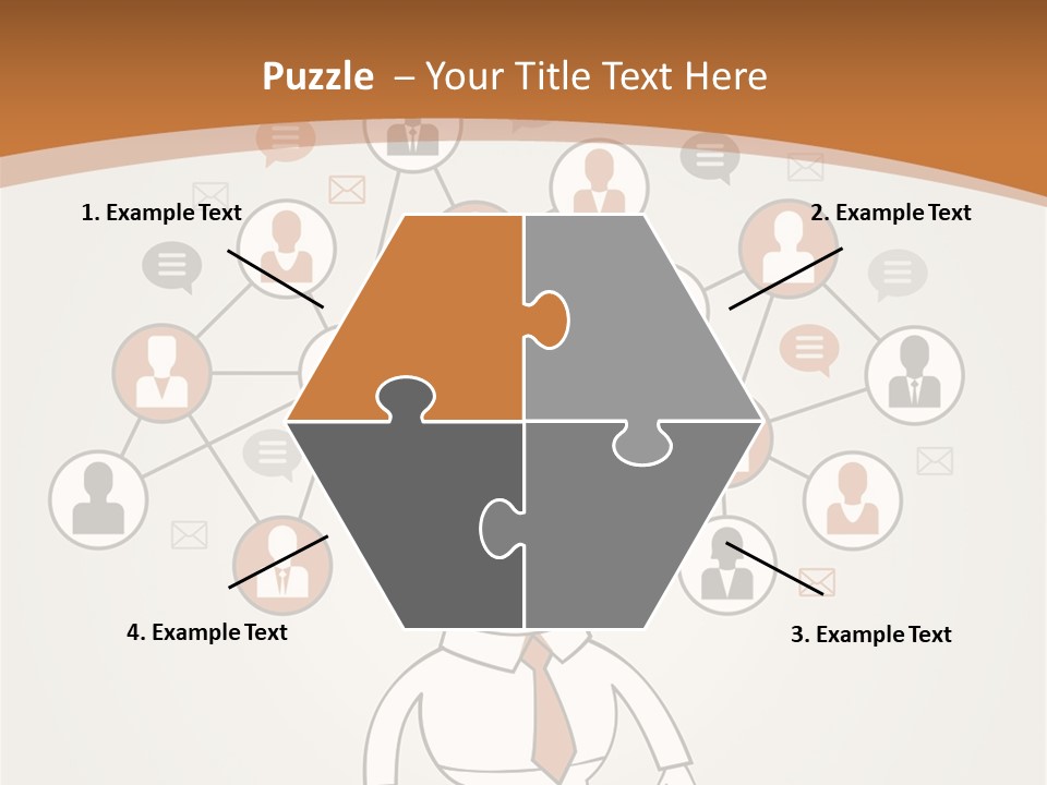 A Man Standing In Front Of A Social Network Powerpoint Presentation PowerPoint Template