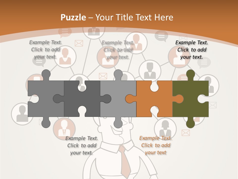 A Man Standing In Front Of A Social Network Powerpoint Presentation PowerPoint Template