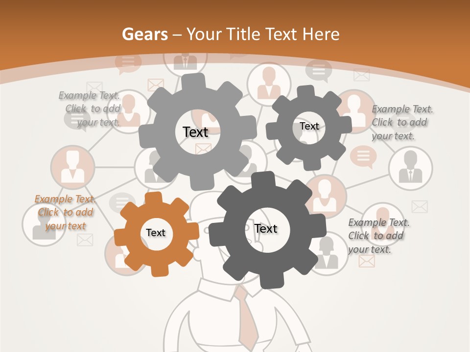 A Man Standing In Front Of A Social Network Powerpoint Presentation PowerPoint Template