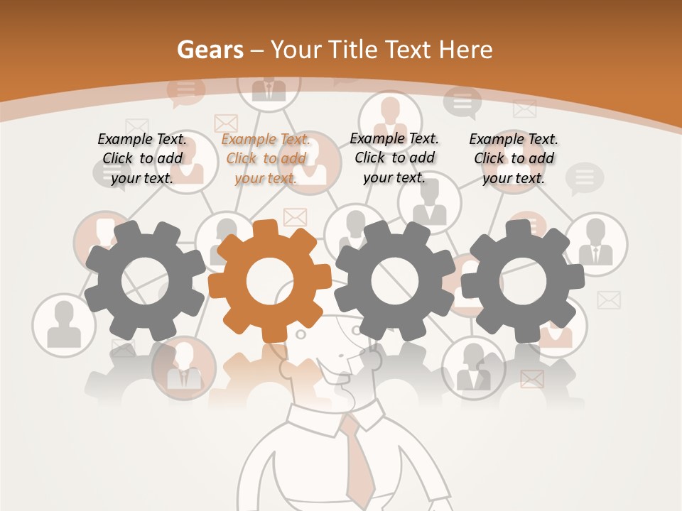 A Man Standing In Front Of A Social Network Powerpoint Presentation PowerPoint Template