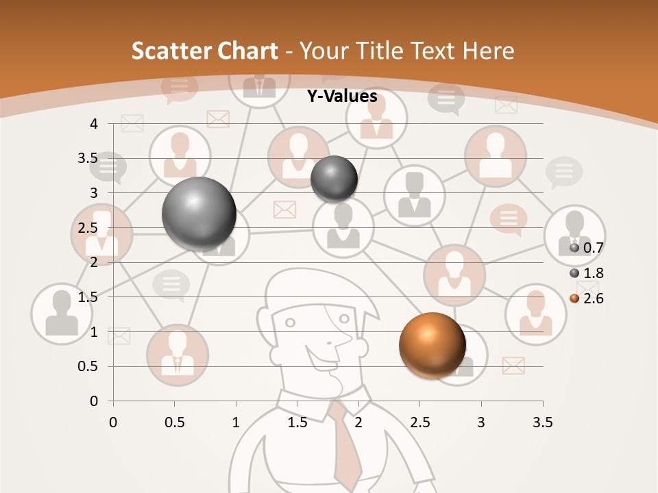 A Man Standing In Front Of A Social Network Powerpoint Presentation PowerPoint Template