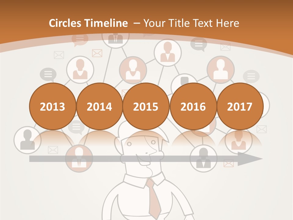 A Man Standing In Front Of A Social Network Powerpoint Presentation PowerPoint Template