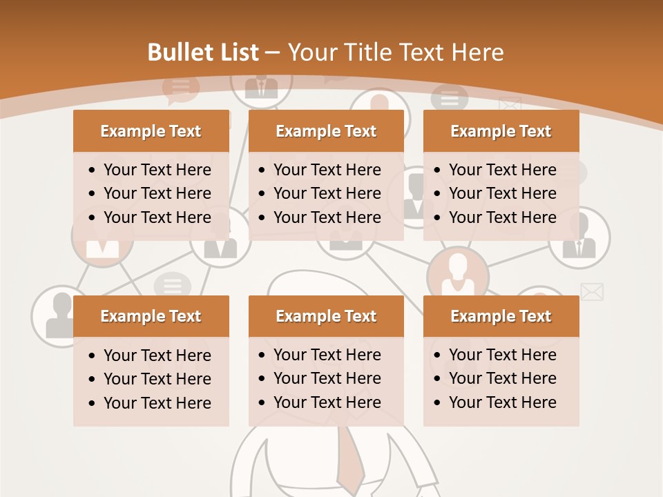 A Man Standing In Front Of A Social Network Powerpoint Presentation PowerPoint Template