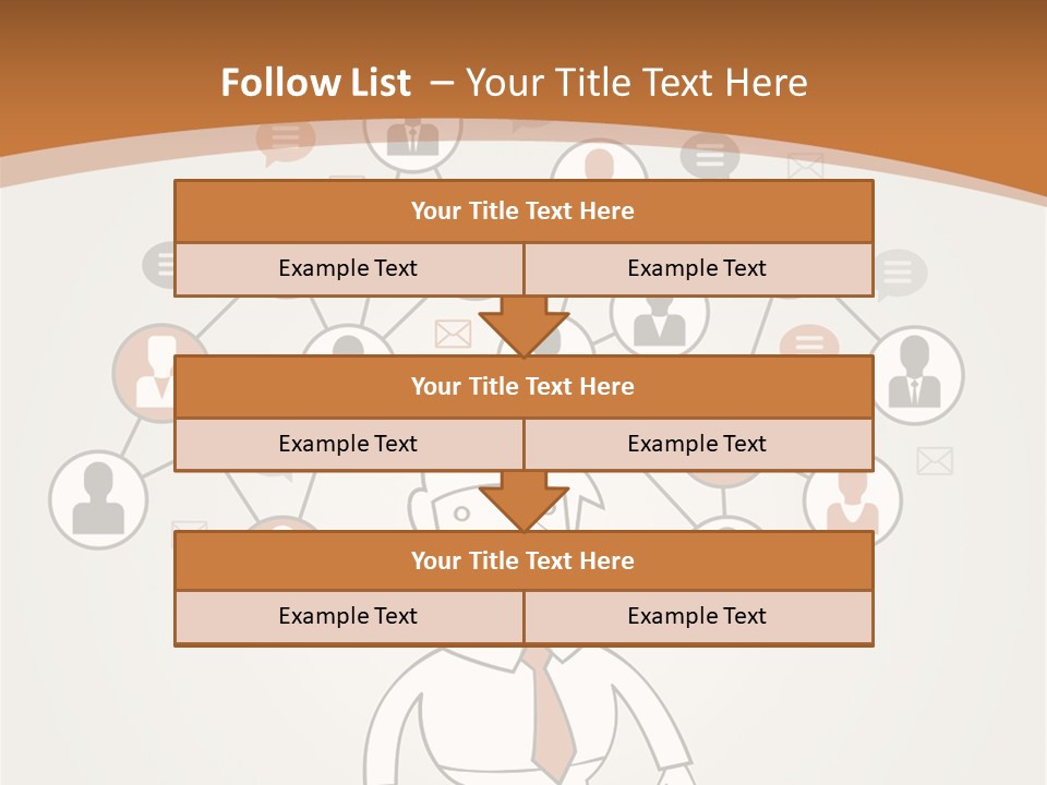 A Man Standing In Front Of A Social Network Powerpoint Presentation PowerPoint Template