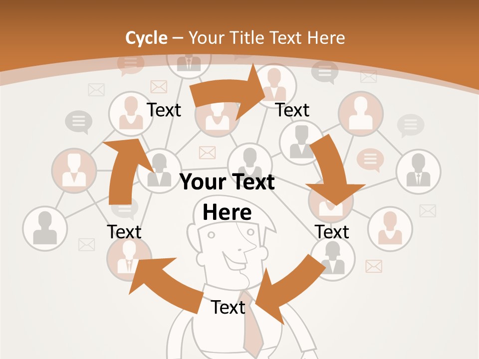 A Man Standing In Front Of A Social Network Powerpoint Presentation PowerPoint Template