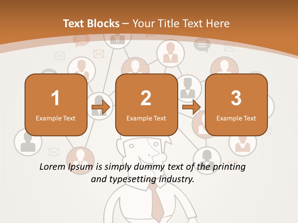 A Man Standing In Front Of A Social Network Powerpoint Presentation PowerPoint Template