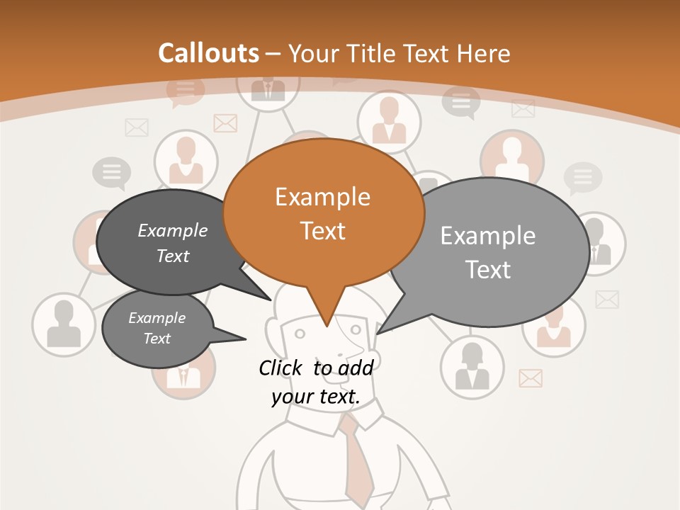 A Man Standing In Front Of A Social Network Powerpoint Presentation PowerPoint Template
