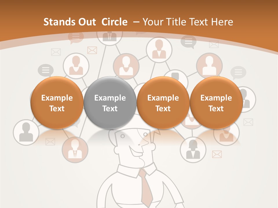 A Man Standing In Front Of A Social Network Powerpoint Presentation PowerPoint Template