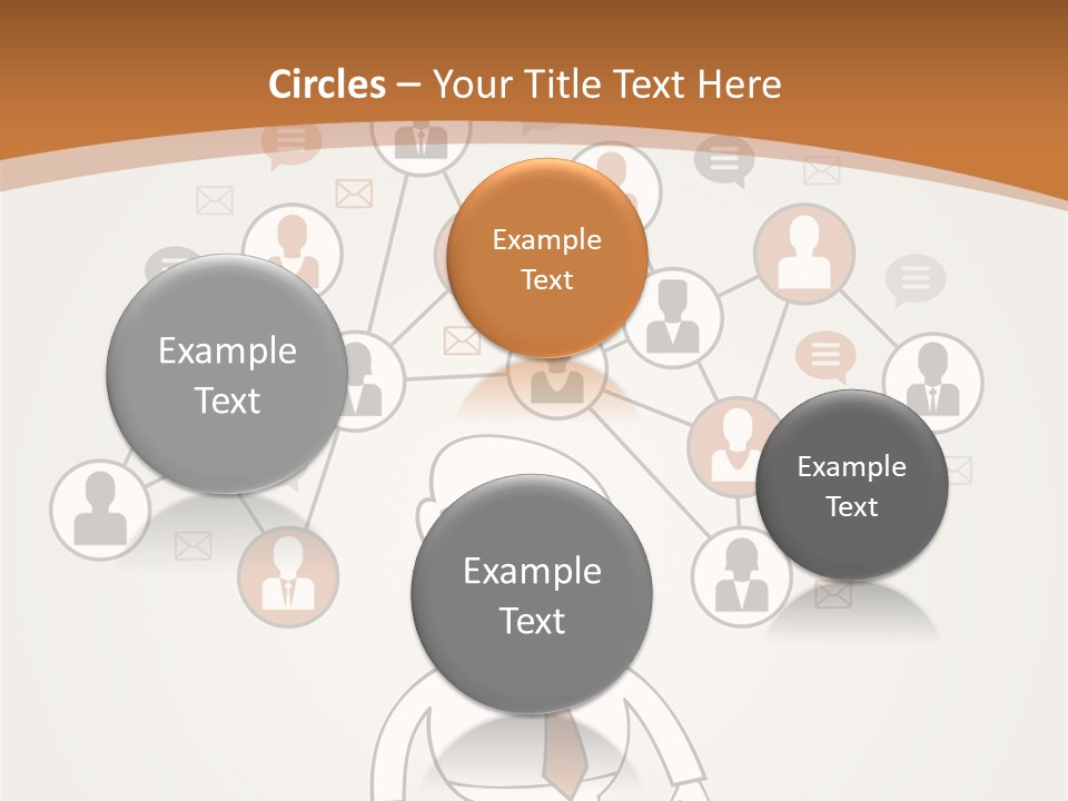 A Man Standing In Front Of A Social Network Powerpoint Presentation PowerPoint Template