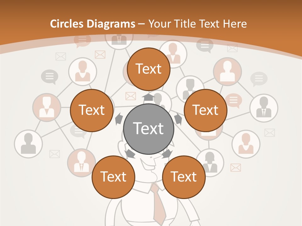 A Man Standing In Front Of A Social Network Powerpoint Presentation PowerPoint Template