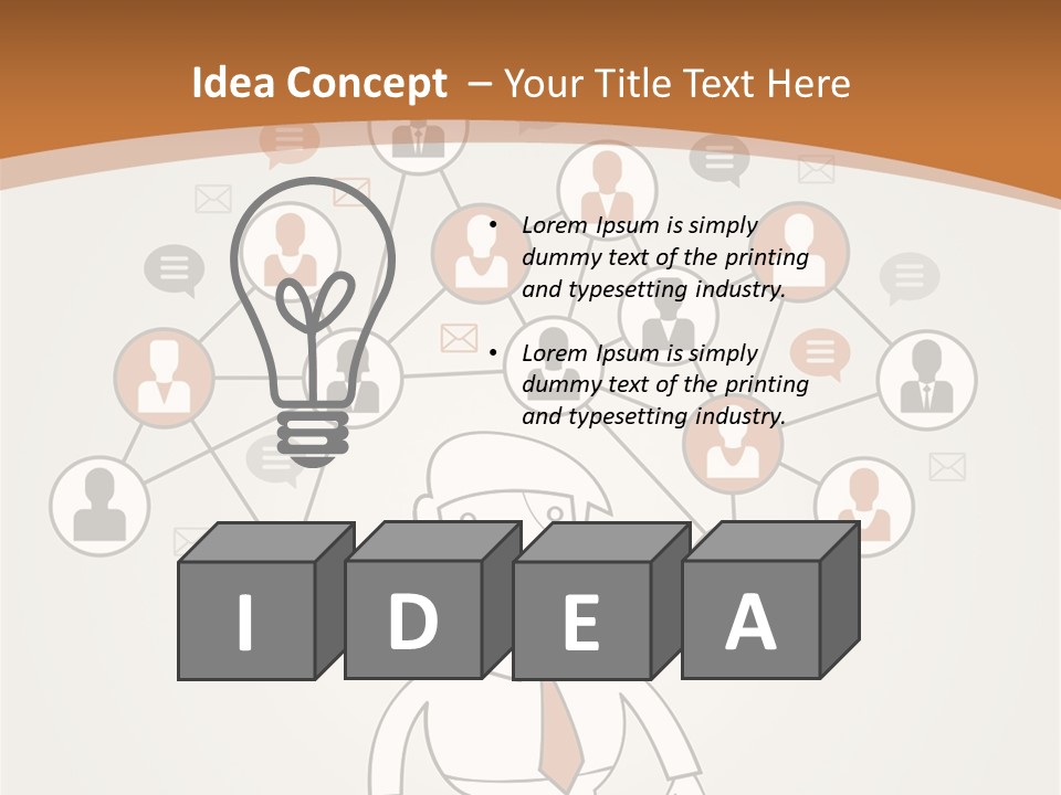 A Man Standing In Front Of A Social Network Powerpoint Presentation PowerPoint Template