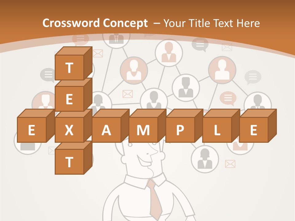 A Man Standing In Front Of A Social Network Powerpoint Presentation PowerPoint Template