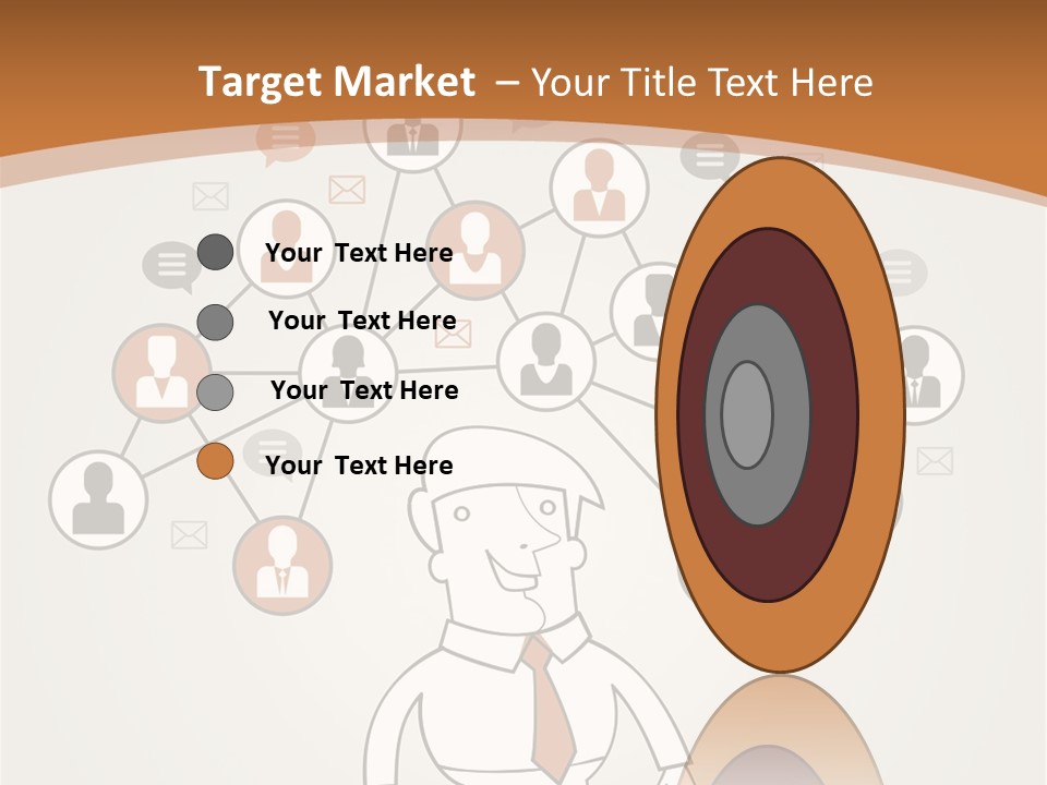 A Man Standing In Front Of A Social Network Powerpoint Presentation PowerPoint Template