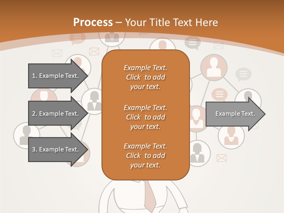 A Man Standing In Front Of A Social Network Powerpoint Presentation PowerPoint Template
