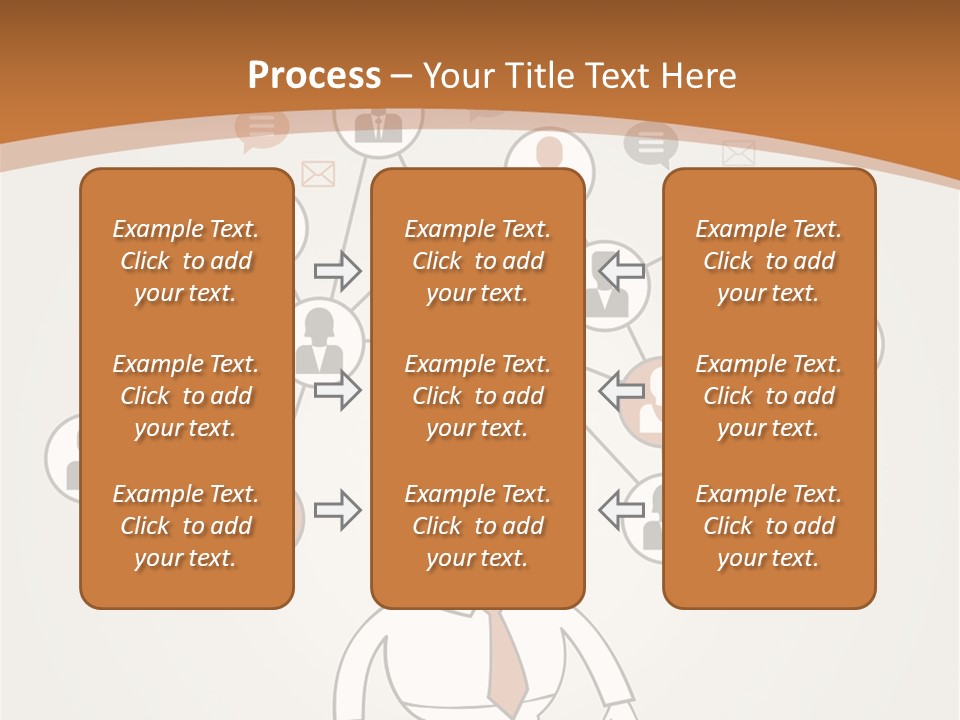 A Man Standing In Front Of A Social Network Powerpoint Presentation PowerPoint Template