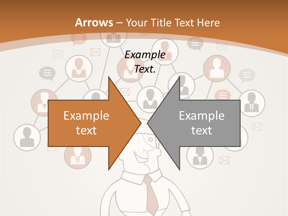A Man Standing In Front Of A Social Network Powerpoint Presentation PowerPoint Template